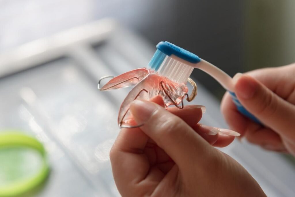 cleaning a retainer